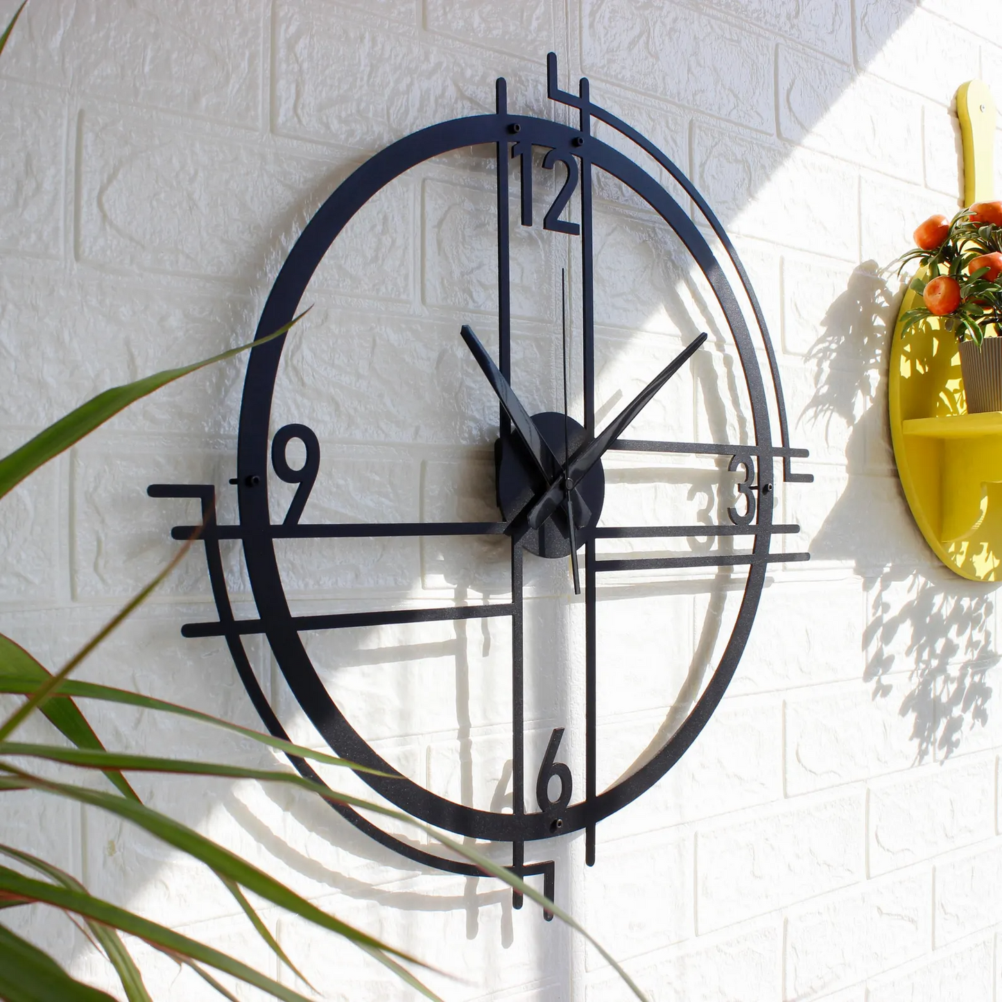 Ortario Modern Silent Geometric Design Wall Clock
