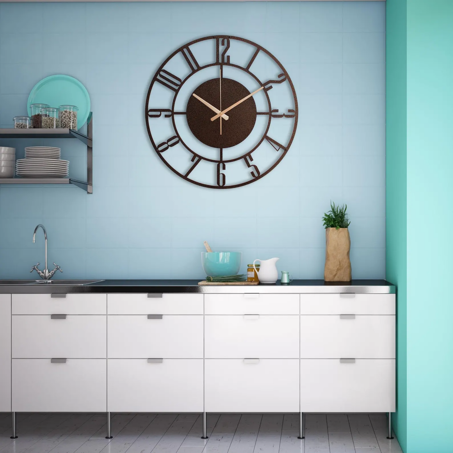 Ortario Unique Copper Wall Clock