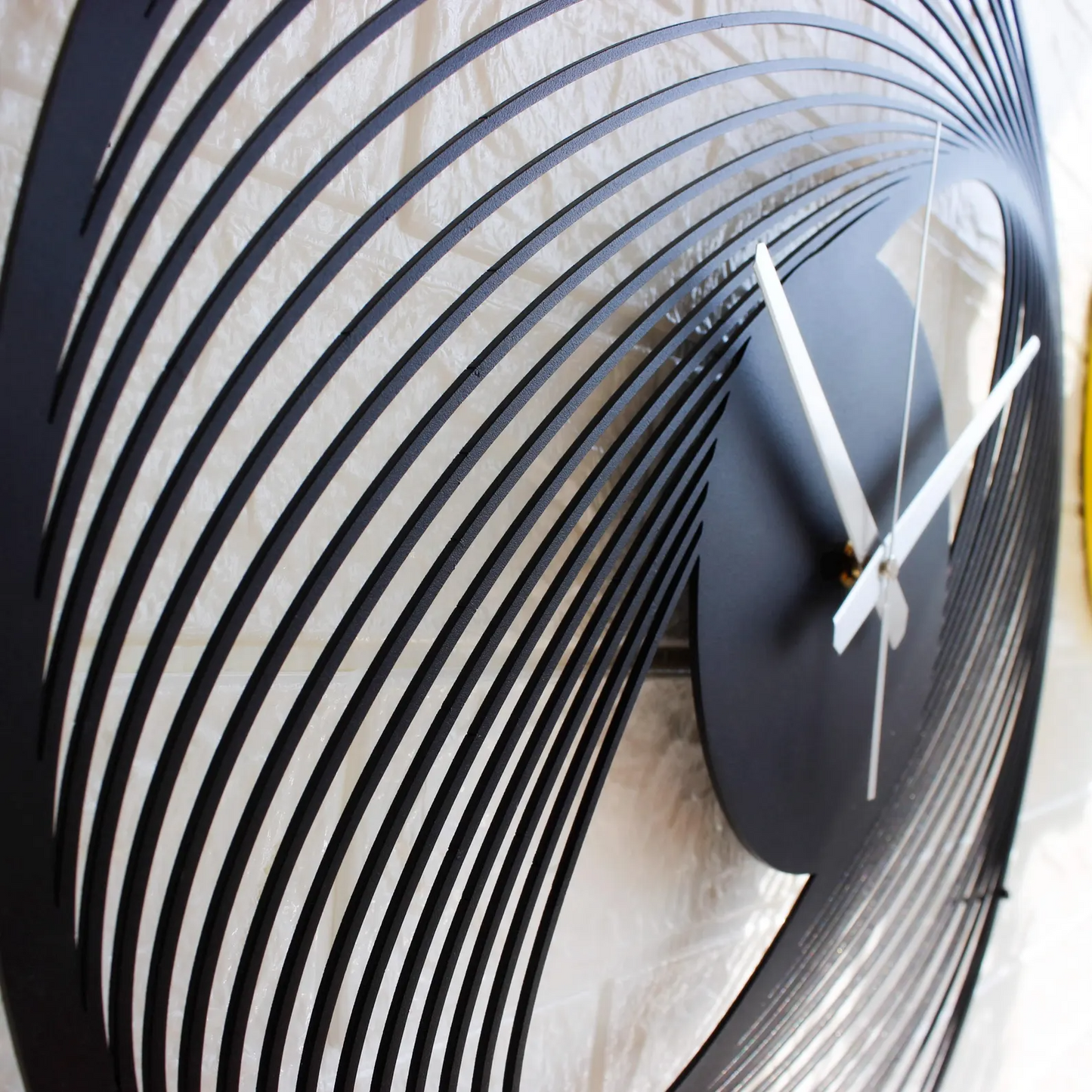 Ortario Unique Spiral Metal Wall Clock