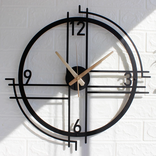 Ortario Modern Silent Geometric Design Wall Clock