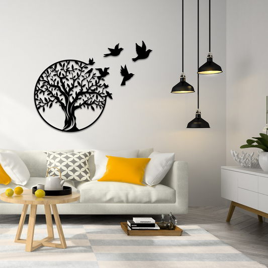 Ortario Tree of Life with Birds – Metal Wall Art, Housewarming & Anniversary Gift